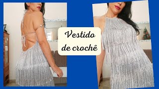 VESTIDO DE CROCHÊ FRANJAS LUME [upl. by Bristow448]