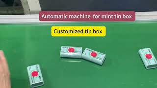 customized tin box Automatic machine for mint tin box [upl. by Ednew]