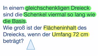 Ein geometrisches Rätsel mit einem gleichschenkligen Dreieck [upl. by Feune]