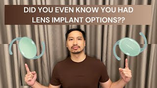 INTRAOCULAR LENS IMPLANT OPTIONS FOR YOUR CATARACT SURGERY [upl. by Nyra692]