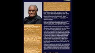 Photochemical and thermochemical generation of hydrogen by water splitting by CNR Rao [upl. by Zoeller798]