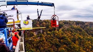 Leap into The New HD  Bridge Day 2014  New River Gorge WV [upl. by Mehcanem]