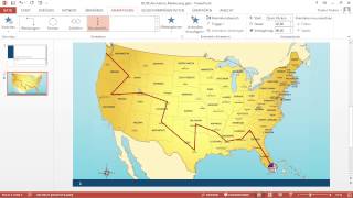 Multimedia einsetzen in PowerPoint 2013 Tutorial Entlang einer Route animieren video2braincom [upl. by Anaiq]
