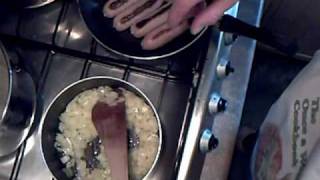 Once a Week Kitchen  How to cook Bangers amp Mash wi Onion Saucewmv [upl. by Luapnoj]