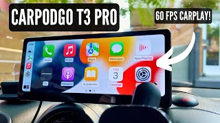 60 FPS Apple CarPlay CarPodGo T3 PRO  FULL Review and INSTALL Universal Car Stereo Display [upl. by Corabel]