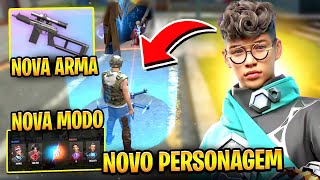 ATUALIZAÇÃO FREE FIRE NOVO PERSONAGEM APELÃO NOVO MODO NOVA ARMA VSK94 NO SERVIDOR AVANÇADO 2024 [upl. by Donough]