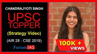 IAS Rank 28 Chandrajyoti Singh shares her strategy to crack the UPSC exam  UPSC Topper [upl. by Letitia131]