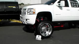 DUBSandTIREScom 24 American Force Chrome Wheels 2013 Chevy 2500 Silverado Rims [upl. by Adlay]