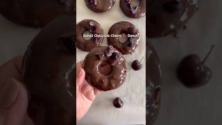 Chocolate Cherry Donuts bakingtherapy bakingrecipes dessertrecipes doughnuts donutrecipe cake [upl. by Everara950]