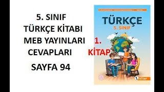 5 Sınıf Türkçe Ders Kitabı Cevapları Sayfa 94 Meb Yayınları 20242025 [upl. by Akila608]