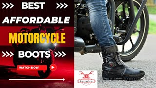 Best amp Affordable Motorcycle Riding boots with full practical tests  Must buy for every bike rider [upl. by Cazzie]