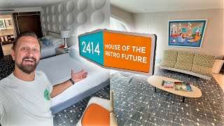 Disneyland D23 Travel Day Flying From Florida To California amp House Of The Retro Future Suite Tour [upl. by Keynes755]