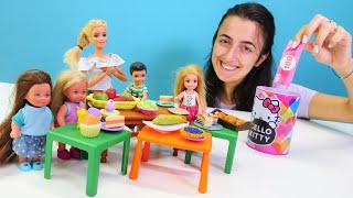 Barbie oyunları Sevcan ile Barbie ve Chelsea okuldaki kermese katılıyorlar [upl. by Raymond759]