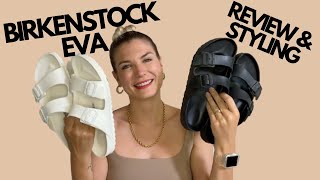 BIRKENSTOCK EVA  REVIEW EVA VS CLASSIC amp HOW TO STYLE [upl. by Ansley]