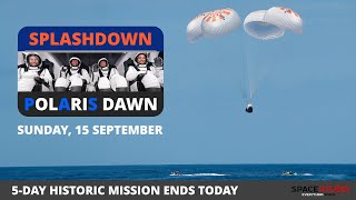 Live Coverage of Splashdown of Polaris Dawn Mission  Reentry to Splashdown  SpaceX SpaceWalk [upl. by Holcman645]