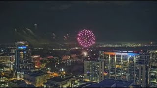 LIVE July 4 fireworks at Lake Eola in Downtown Orlando Florida [upl. by Anawaj877]