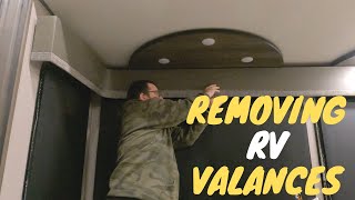 REMOVING RV VALANCES  Grand Design Fifth Wheel Updates [upl. by Sitelc]