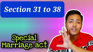 JURISDICTION AND PROCEDURE  Section 31 to 38 of SPECIAL MARRIAGE ACT 1954 [upl. by Enimisaj]