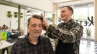 💈 Classic Haircut in Beautifully Preserved 1960s Ohio Barbershop  Kettering Barbering Company [upl. by Dasie802]