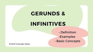 Infinitive and Gerund Mastering the Difference English Grammar Explanation [upl. by Ardine]