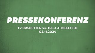 Pressekonferenz TV Emsdetten  TSG AH Bielefeld [upl. by Alexine]