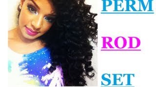 Perm Rod Set On Natural Curly Hair Tutorial [upl. by Tertia149]