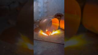 Copper welding process♨️🔥 thatheras handycraft coppercraft copper making welding manufacture [upl. by Aicenad344]