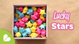 Como hacer estrellitas de papel  Estrellitas Infladas  Lucky Stars Howto ✂️ Craftingeek [upl. by Canada]