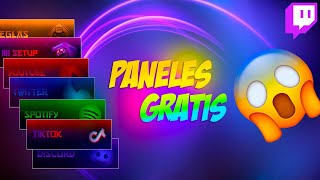 PACK de Paneles GRATIS Para Twitch🌌 PANELES GRATIS 2021🔴 [upl. by Idaline]