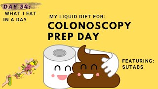 Day 34 Colonoscopy PREP day  Sutabs  What I ate on a liquid diet [upl. by Lyrehs124]