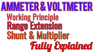 Ammeter and Voltmeter Its RANGE EXTENSION [upl. by Doowron]