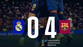 REAL MADRID 0 vs 4 BARCELONA 🔥 ¡GANÓ GUSTÓ Y GOLEÓ EL CLÁSICO DE VISITANTE ⚽ [upl. by Ellimac]