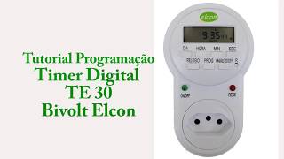 TUTORIAL PARA PROGRAMAÇÃO  Timer  TE  30  Elcon [upl. by Oryaj]