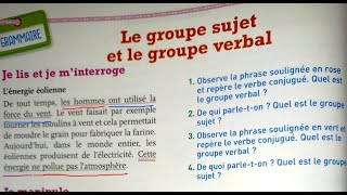 Le groupe sujet et le groupe verbal mot de passe cm1 cours et exercices [upl. by Aprilette]