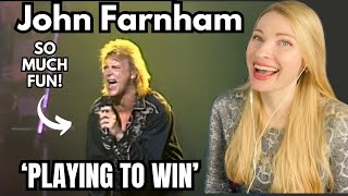 Vocal CoachMusician Reacts John Farnham ‘Playing To Win Live  In Depth Analysis [upl. by Nahte]