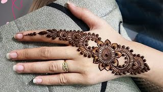 Beautiful floral mehndi designs  Easy mehndi designs [upl. by Airdnaid292]