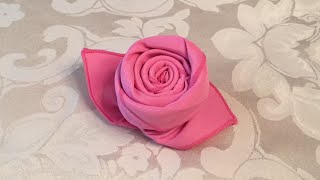 How to Fold a Cloth Napkin into a Rose in 72 Seconds [upl. by Ursulette]