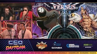 CEO 2018 BBCF  GGWP  Souji Arakune Vs Clim Azrael BlazBlue Central Fiction Losers Semis [upl. by Yarrum]