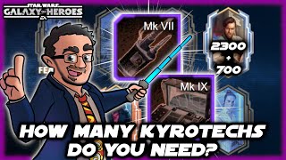 How Many Kyrotechs Does Each Journey Require in Star Wars Galaxy of Heroes [upl. by Atok21]