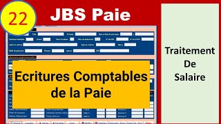 22  Traitement de Salaire  La Comptabilisation de La Paie  Ecritures Comptables de la Paie [upl. by Garnet889]