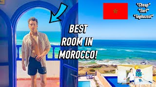 The BEST Room to Stay In Morocco Taghazout Cheap Balcony amp Surfing [upl. by True715]