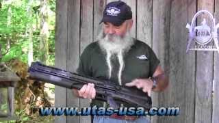 Shooting the UTAS UTS15 12 Gauge Bullpup PumpAction Fighting Shotgun  Gunblastcom [upl. by Elka916]