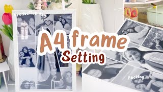 A productive day🍒  A4 frame setting tutorial 🫰🏻🎁  frame setting packing [upl. by Arec419]