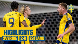 Highlights Sverige  Estland 20  EMkval  Seger i Jannes sista landskamp [upl. by Cressida]