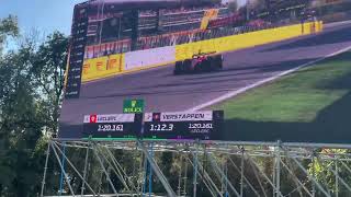 Monza 2022 last Q3 runs and crowd reaction to Leclerc Pole [upl. by Leahcimnoj861]