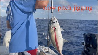 slow pitch jigging 🐟🐠and deep drop fishing🐟🐠 in front of bimini bahamas ⚓️⚓️✌️✌️ EP83 [upl. by Kceb675]