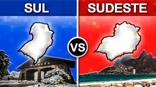 Sul vs Sudeste  Comparação de Regiões do Brasil [upl. by Rapsag]