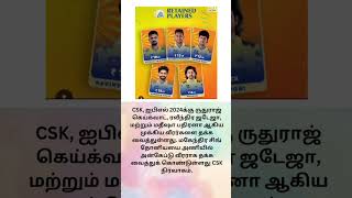 CSK retained players CSK ipl2025 tamilnews dhoni MSD no7 trending shorts [upl. by Fariss]