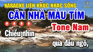 Karaoke Liên Khúc Nhạc Trữ Tình Bolero Tone Nam  Tuyển Chọn Những Bài Dễ Hát  Căn Nhà Màu Tím [upl. by Annmarie544]