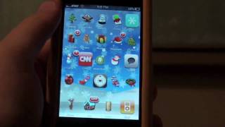 Christmas Winterboard Themes iPhone iPod Touch Holiday Spirit [upl. by Anrehs]